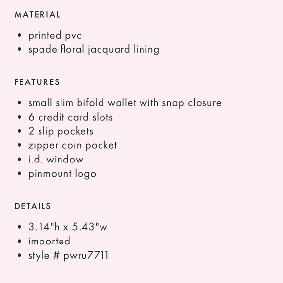 Kate Spade ♠️ floral slim bifold wallet - Picture 7 of 7